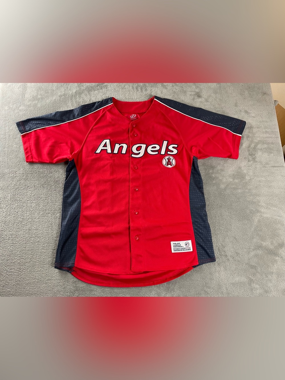 Dynasty Los Angeles Angels Anaheim MLB Baseball Jersey Men’s Size L Embroidered